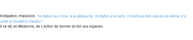 Définition incitation ACAD 1835