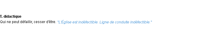 Définition indéfectible ACAD 1932