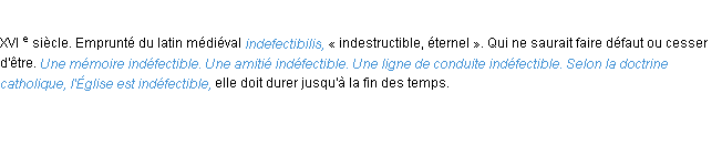 Définition indéfectible ACAD 1986