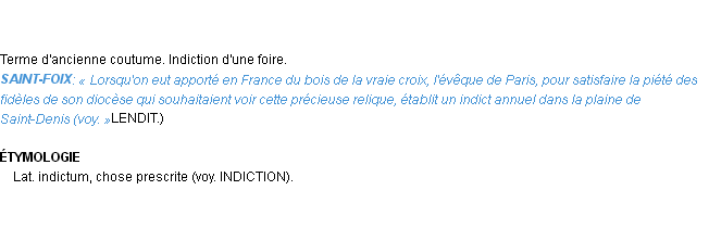 Définition indict Emile Littré