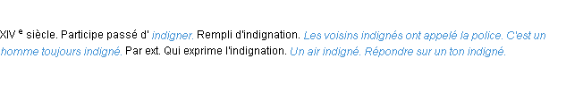 Définition indigne ACAD 1986