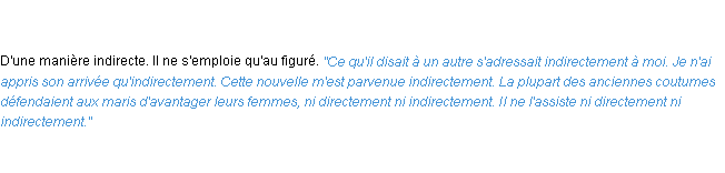 Définition indirectement ACAD 1835