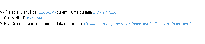 Définition indissoluble ACAD 1986