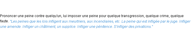 Définition infliger ACAD 1835