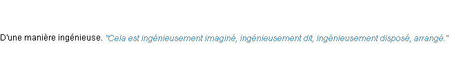 Définition ingénieusement ACAD 1835