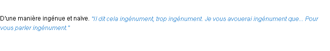 Définition ingénument ACAD 1932