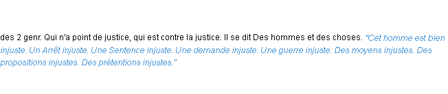 Définition injuste ACAD 1798