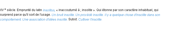 Définition insolite ACAD 1986