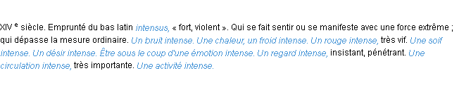 Définition intense ACAD 1986