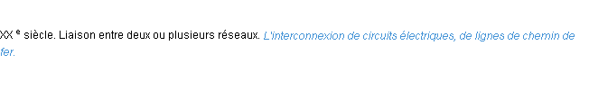 Définition interconnexion ACAD 1986