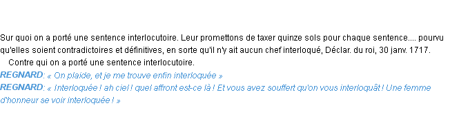 Définition interloqué Emile Littré