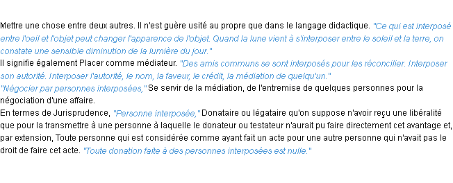 Définition interposer ACAD 1932