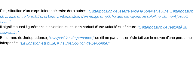 Définition interposition ACAD 1932