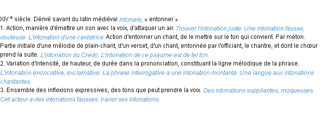 Définition intonation ACAD 1986