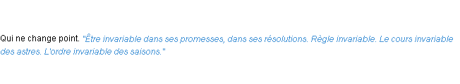 Définition invariable ACAD 1798