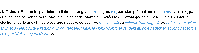 Définition ion ACAD 1986