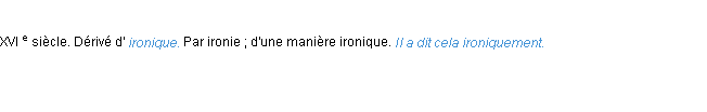Définition ironiquement ACAD 1986