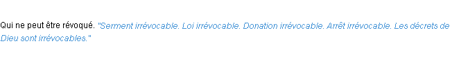 Définition irrévocable ACAD 1932