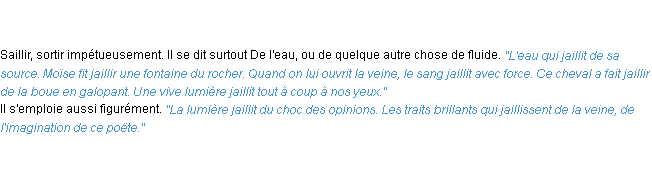 Définition jaillir ACAD 1835