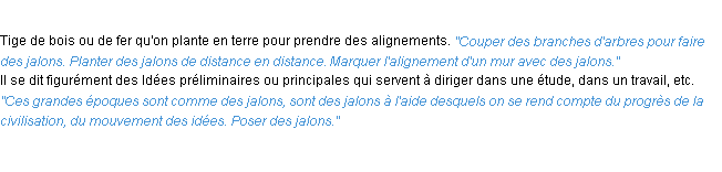 Définition jalon ACAD 1932