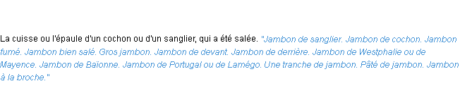 Définition jambon ACAD 1798