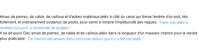 Définition jetée ACAD 1835