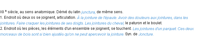 Définition jointure ACAD 1986