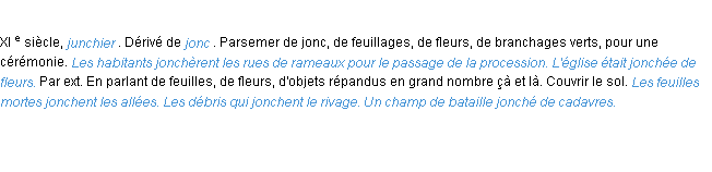 Définition joncher ACAD 1986