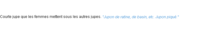 Définition jupon ACAD 1835