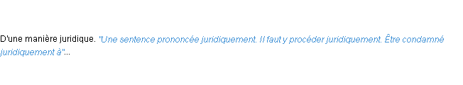 Définition juridiquement ACAD 1835