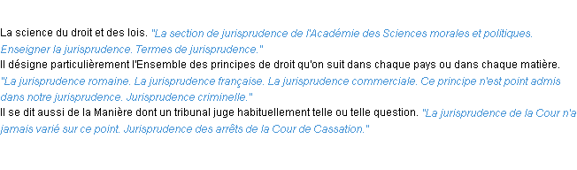 Définition jurisprudence ACAD 1932