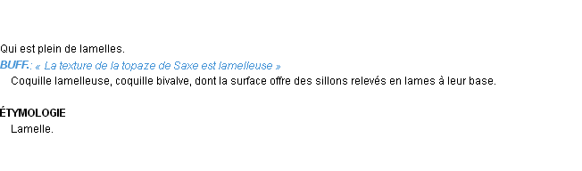 Définition lamelleux Emile Littré