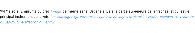 Définition larynx ACAD 1986