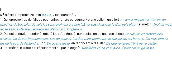 Définition las ACAD 1986