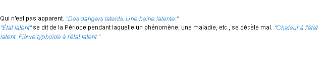 Définition latent ACAD 1932