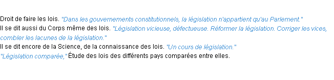 Définition législation ACAD 1932