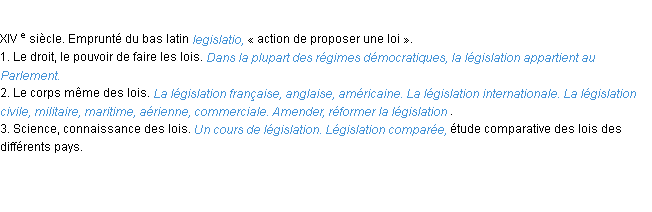 Définition législation ACAD 1986