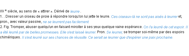 Définition leurrer ACAD 1986