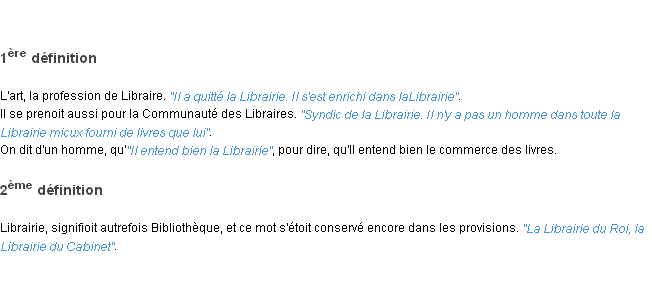 Définition librairie ACAD 1798