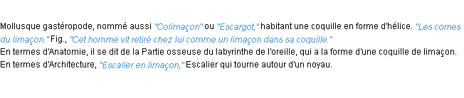 Définition limaçon ACAD 1932