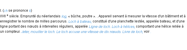 Définition loch ACAD 1986