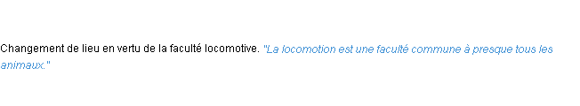 Définition locomotion ACAD 1835