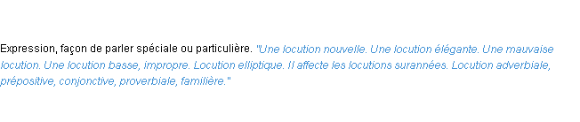 Définition locution ACAD 1835