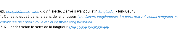 Définition longitudinal ACAD 1986