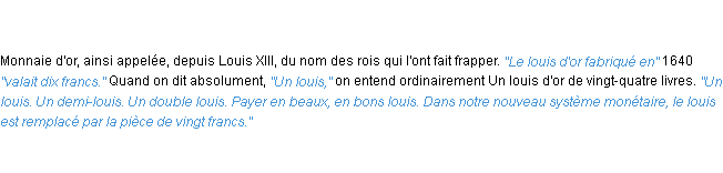 Définition louis ACAD 1835