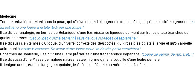 Définition loupe ACAD 1932