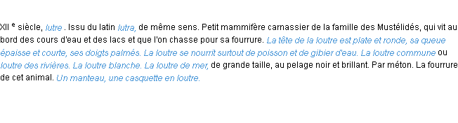 Définition loutre ACAD 1986