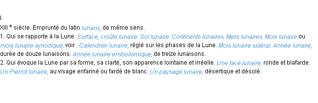 Définition lunaire ACAD 1986