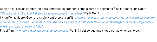Définition lutte ACAD 1932