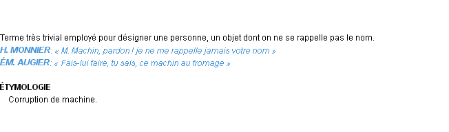 Définition machin Emile Littré